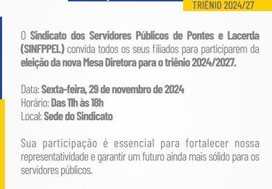 Convite para Eleição da Mesa Diretora do SINFPPEL – Triênio 2024/2027